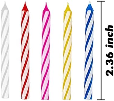 72-MultiColor Birthday Candles for Parties Celebrations