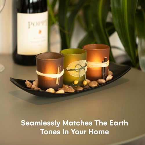 Elevate Your Space with 3 LED Tea Light Candle Holders in Earth Tones