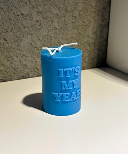 Uplifting Blue Candle Positive Message