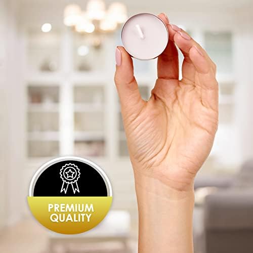 PAMY 50 Pack Small Round 1 Inch Unscented Tea Light Candles