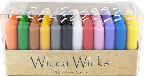 WICCA WICKS Box of 48 Colored Candles