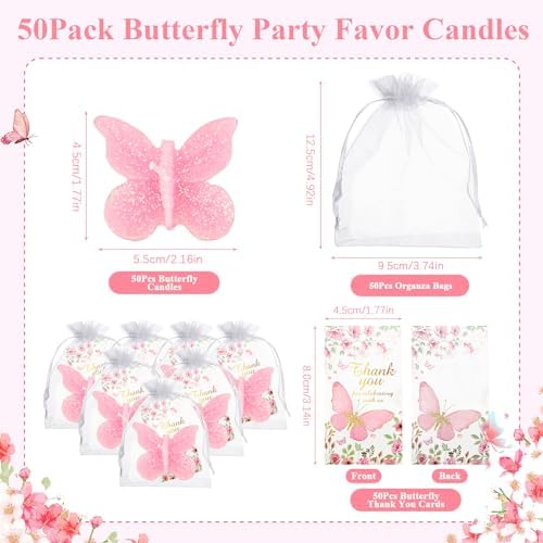 50-Set Butterfly Baby Shower Party Favor Set