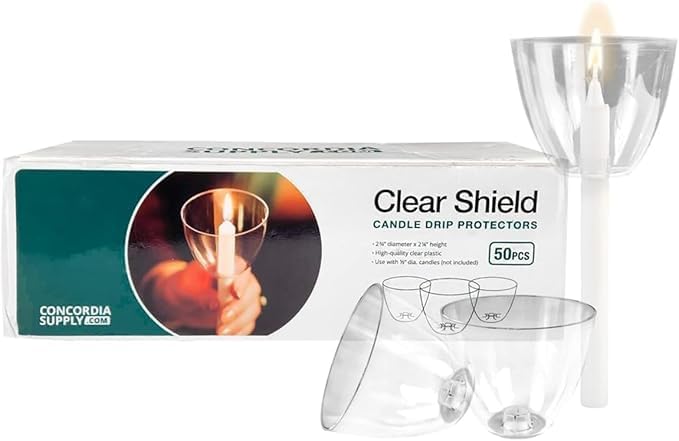 Clear Shield Candle Drip Protectors 50-Pack