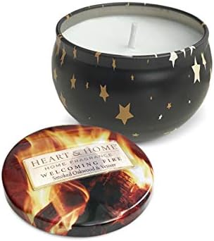 Heart Home Christmas Tin Candle - Welcoming Fire