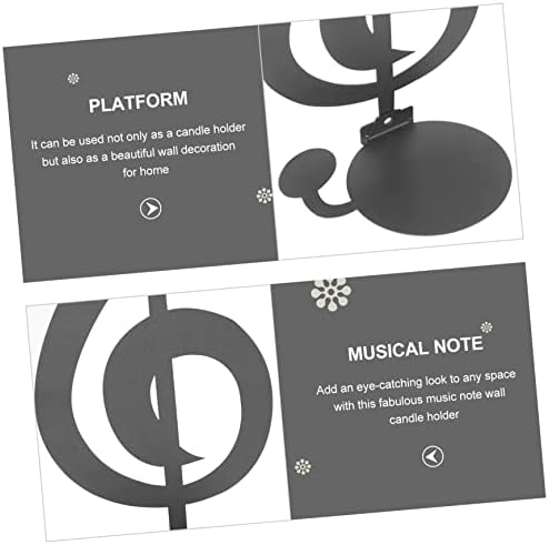 Wall Sconce Candle Holder with Music Note Design