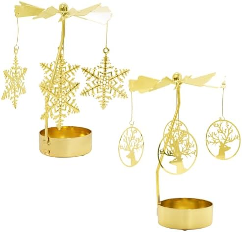 Christmas Candle Holder Set Gold