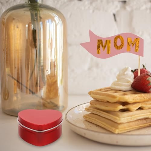 Valentines Heart Candle Tins 10pc Set
