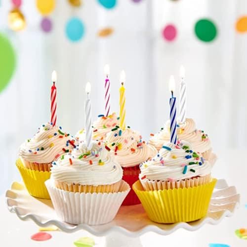 72-MultiColor Birthday Candles for Parties Celebrations
