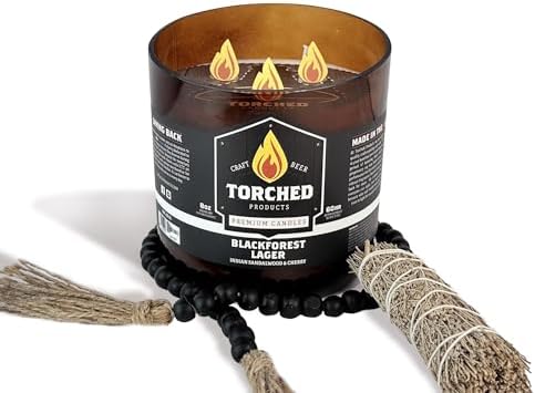 Torched Beer Scented Candles - Blackforest Lager Scent 28 oz