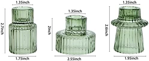 Vixdonos Taper Glass Candlestick Holders Elegant Table Centerpieces