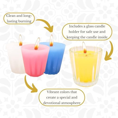 12 Pack Devotional Candles for Catholic Studies - Prayer Box Included