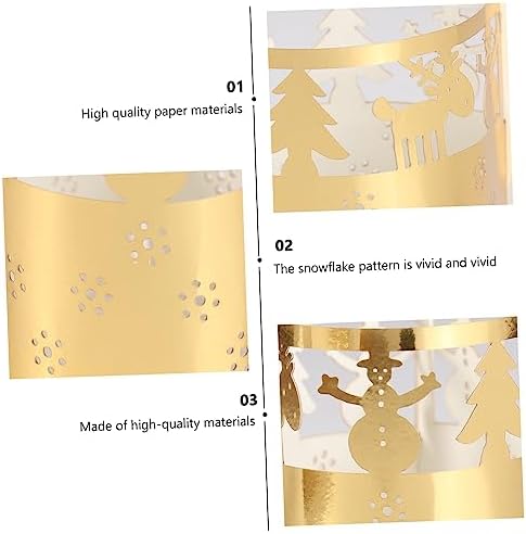 50-Piece Snowflake Candle Lampshade Xmas Decor Set