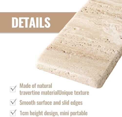 Premium Natural Travertine Candle Holder Plate