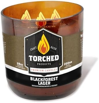Torched Beer Scented Candles - Blackforest Lager Scent 28 oz