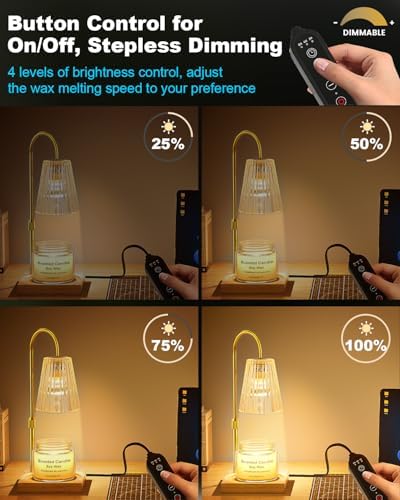 SooFoo Candle Warmer Lamp with Timer and Dimmer