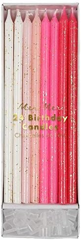 Meri Meri Glitter 24-Piece Birthday Candles