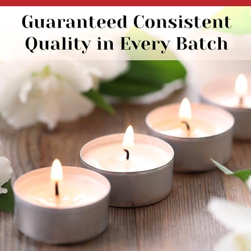 100 Pk White Unscented Tealight Candles Metal Cups