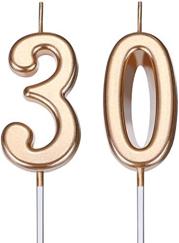 30th Birthday Candles Cake Topper Happy Birthday Candle 354 inches