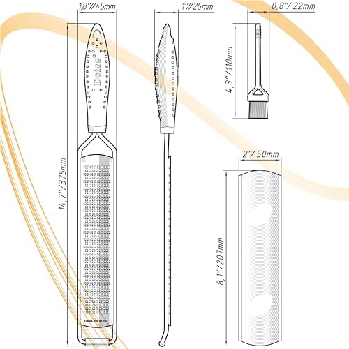 Deiss PRO Lemon Zester Heavy Duty Cheese Grater