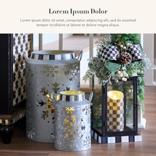 Rustic Snowflake Lantern