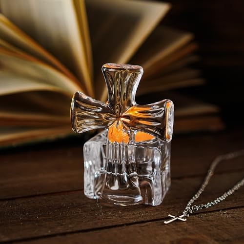 Kanpura Crystal Cross Candle Holder 4 High