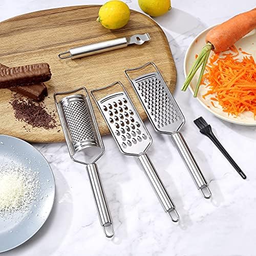 Stainless Steel Cheese Grater Set Set of 5 Kitchen Gadget Calls