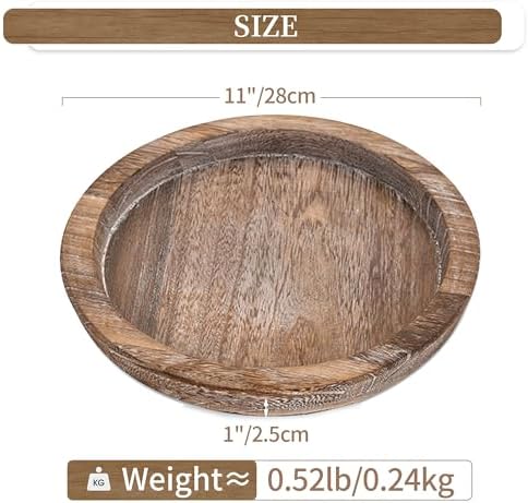 Hanobe Candle Plate Rustic Wooden Table Centerpiece