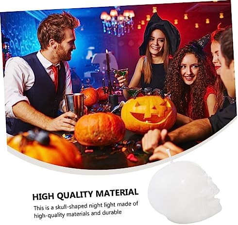 Halloween 2 Piece Skull Candle Holder for Food