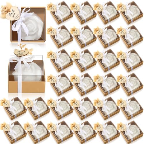 50 Sets Wedding Rose Candles Favor for Gifting