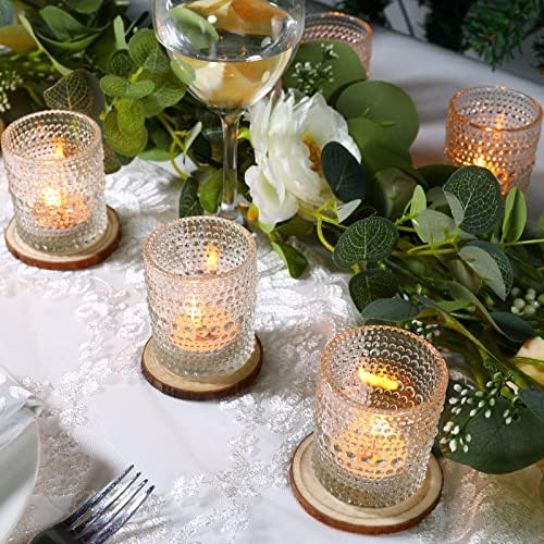 24 Posh Glass Candle Holders for Weddings Home Decorations