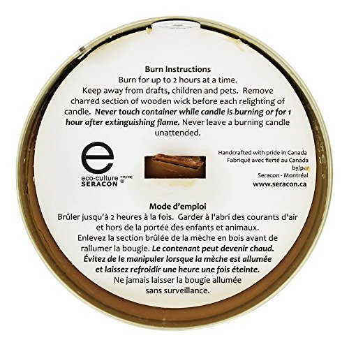 Eco-Culture Natural Travel Candle Tin with Maple Wick