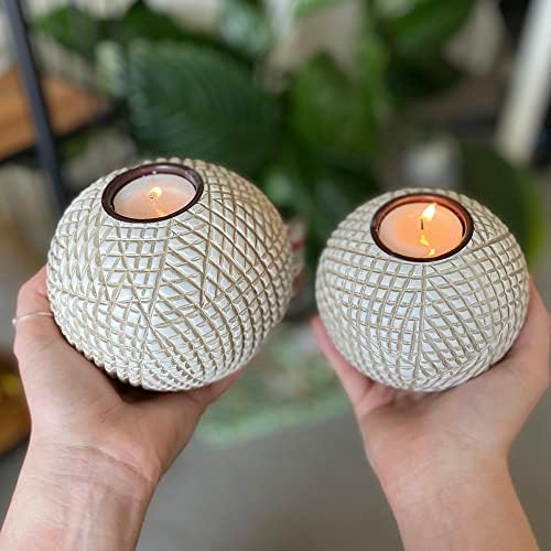Elegant Orb Candle Holder Set 2-Pack