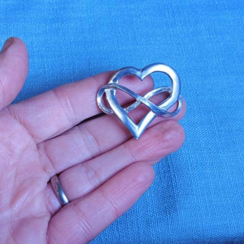 Set of 3 Infinity Heart Candle Pins in Fine Pewter