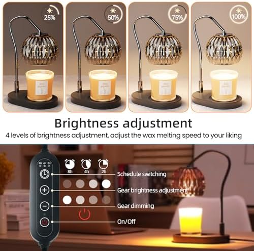 Candle Warmer Lamp with Timer 4-Level Dimmer