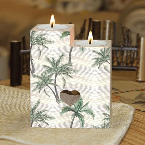 Tropical Background Candle Holders