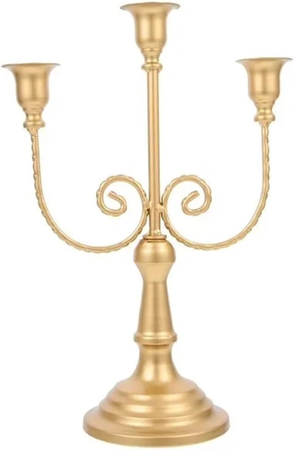 Art 3-Arm Candelabra Santas