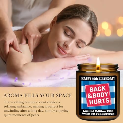40th Birthday Candle for Women Men