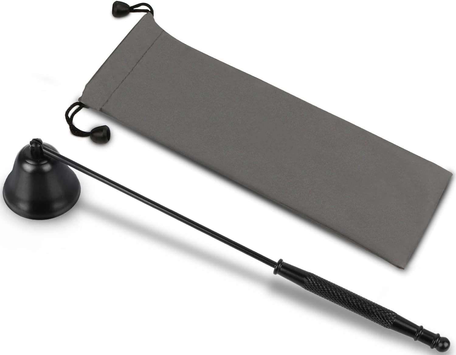 GOSGOON Premium Candle Snuffer Black Elegant Long-Handle Extinguisher for Candle Lovers