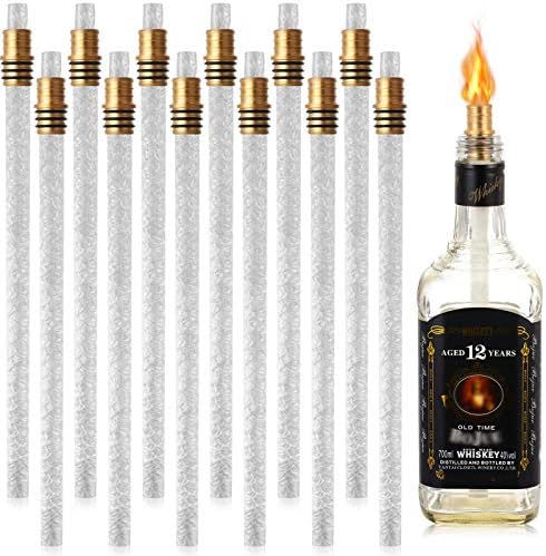 12-Piece Wine Bottle Torch Wicks and Holder Kit