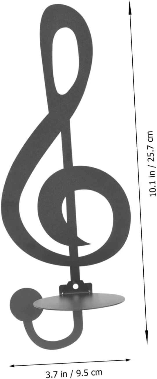 Wall Sconce Candle Holder with Music Note Design