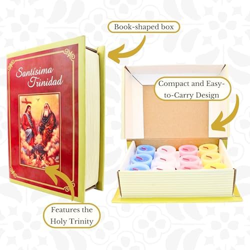 12 Pack Devotional Candles for Catholic Studies - Prayer Box Included
