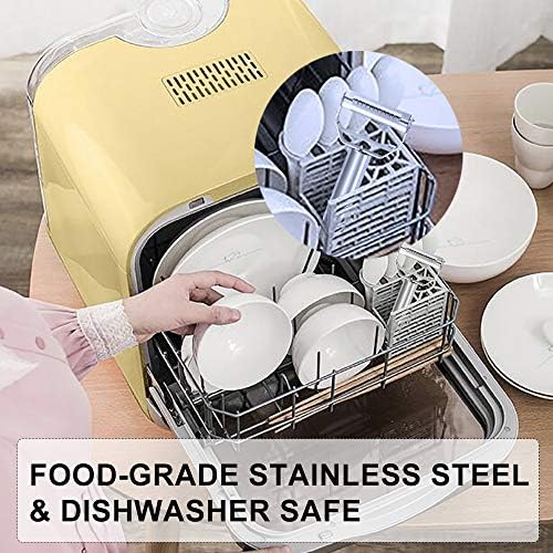 JianGLAI Stainless Steel Julienne Peeler with Cleaning Brush Carrot Potato Slicer
