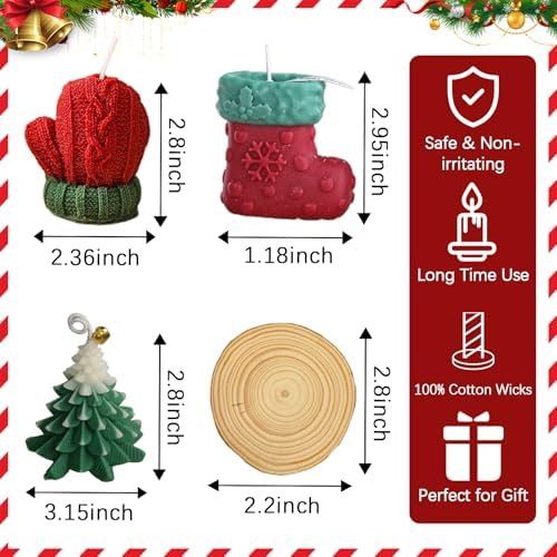 3-Piece Christmas Candle Set for Home or Gift