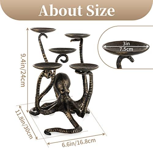 eye-catching Octopus Candle Holder for Halloween Table Centerpiece