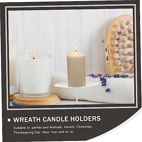 Candle Base Holders Wreath Fixes Metal Candle Holder Set