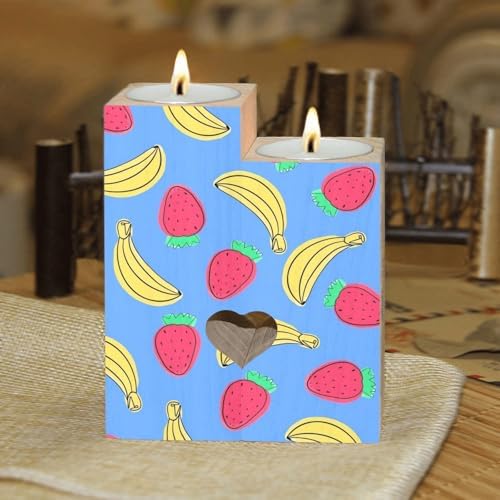 Summer Fruits Candle Holder with Heart Design