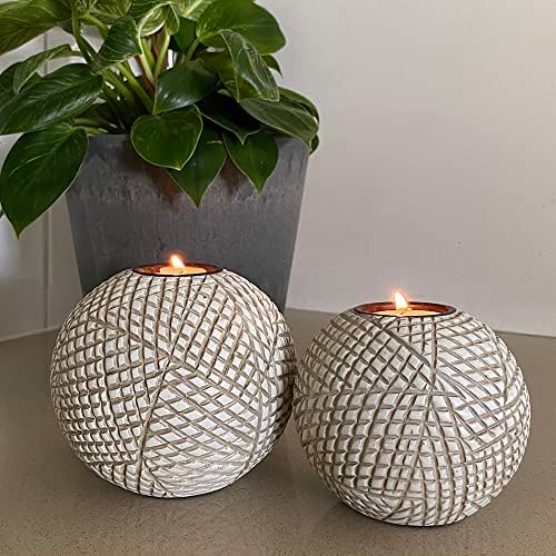 Elegant Orb Candle Holder Set 2-Pack