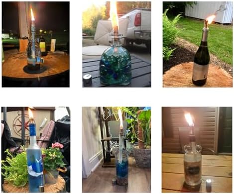 Vibrant Garden Lights Wine Bottle Torch Kit 4 Pack