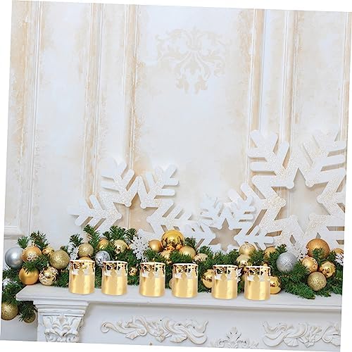 50-Piece Snowflake Candle Lampshade Xmas Decor Set