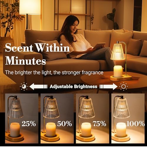 Marycele Candle Warmer Lamp Christmas Gift for Mom F flameless safe